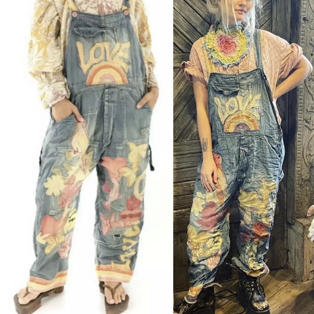 Magnolia Pearl Colorful Denim Overalls - Picture 9 of 9